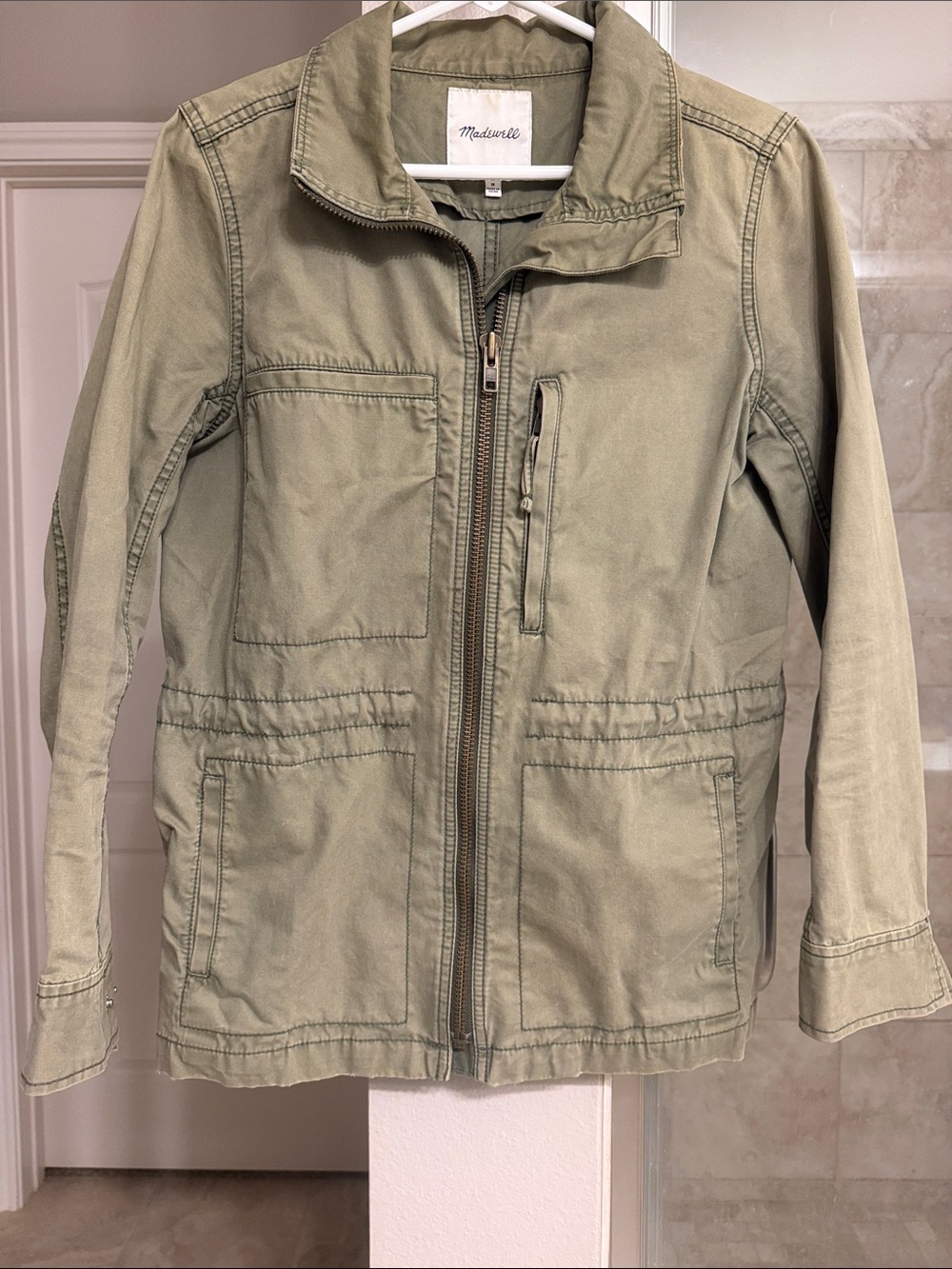 Madewell Women’s Olive Green Cotton Utility Jacket